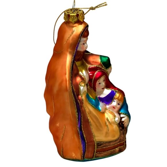 OLD WORLD CHRISTMAS Blown Glass Christmas Ornament Nativity Holy Family 2002 OWC - Picture 4 of 8